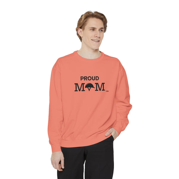 Premium Unisex Garment-Dyed Sweatshirt - Proud Mom - Helmet