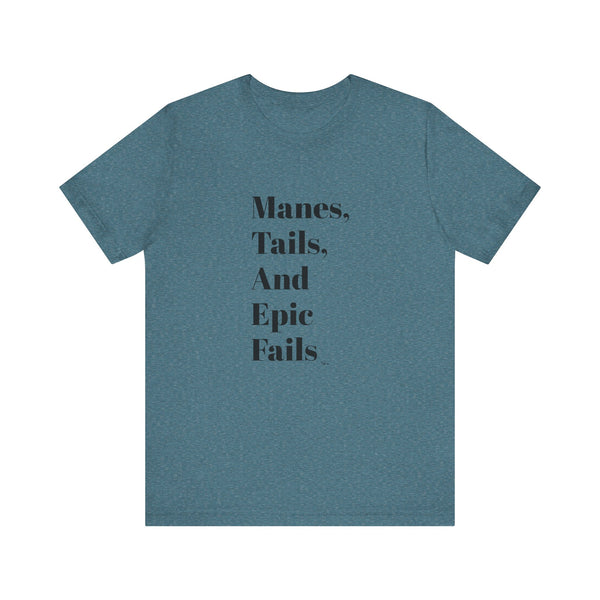 Unisex Jersey Short Sleeve Tee - Manes, Tails