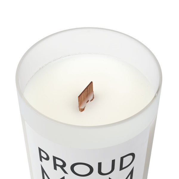 Frosted Glass Candle, 11oz - Proud Mom
