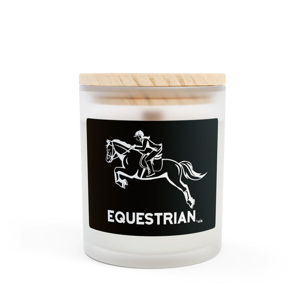 Frosted Glass Candle, 11oz - Equestrian