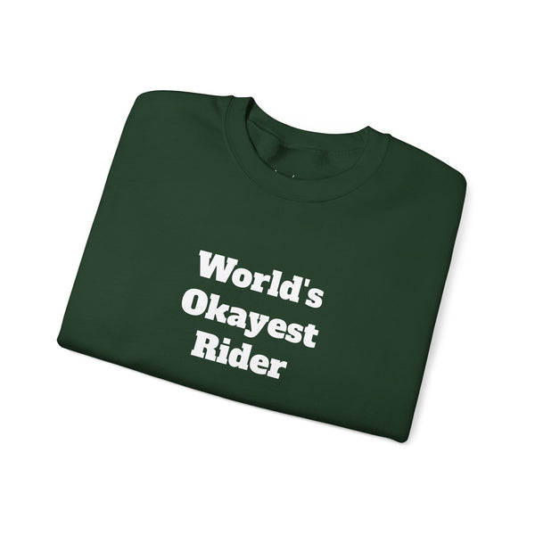 Unisex Heavy Blend™ Crewneck Sweatshirt - World's Okayest Rider