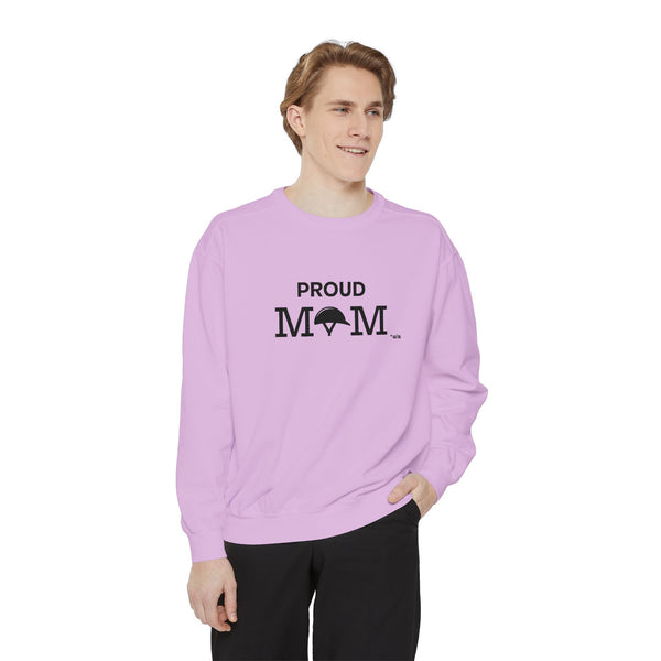 Premium Unisex Garment-Dyed Sweatshirt - Proud Mom - Helmet