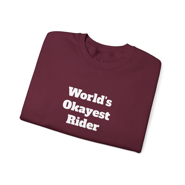 Unisex Heavy Blend™ Crewneck Sweatshirt - World's Okayest Rider