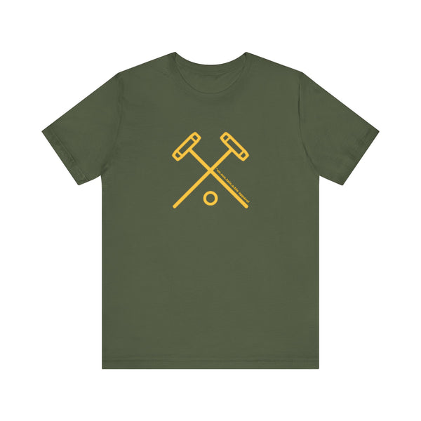 Unisex Jersey Short Sleeve Tee - Gold Polo Sticks