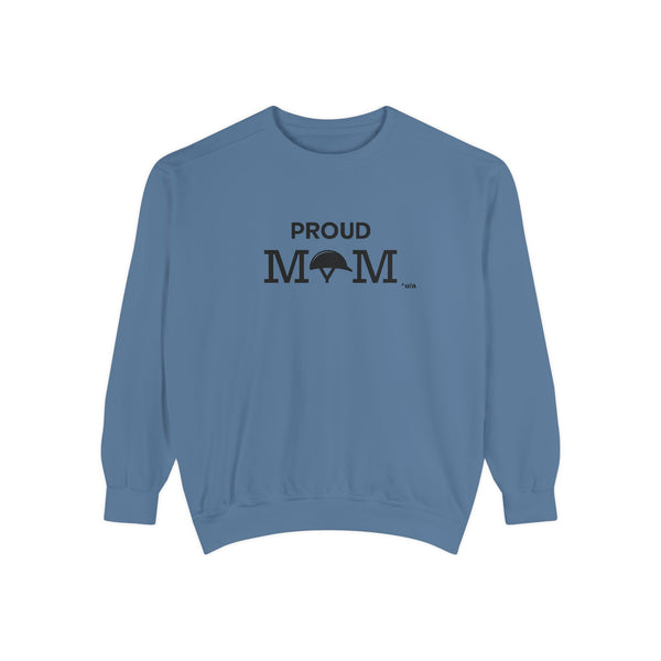 Premium Unisex Garment-Dyed Sweatshirt - Proud Mom - Helmet