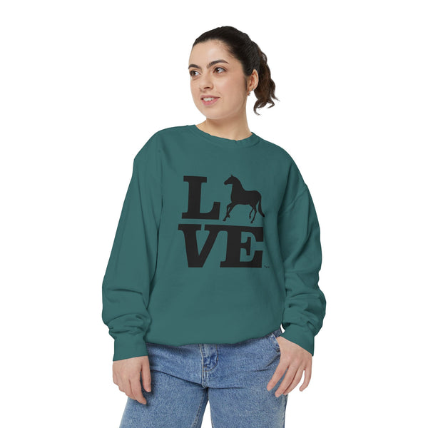 Unisex Garment-Dyed Sweatshirt - LOVE