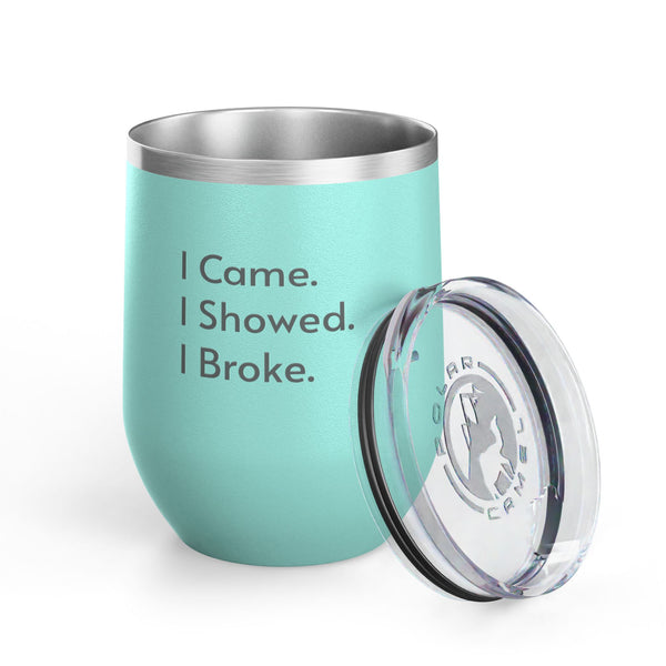 Wine Tumbler, 12oz - Showed/Broke - Pastels