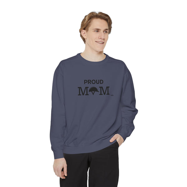 Premium Unisex Garment-Dyed Sweatshirt - Proud Mom - Helmet