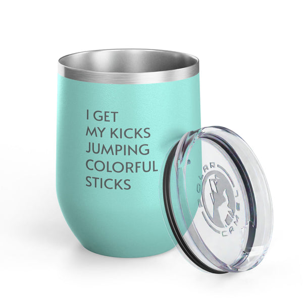 Wine Tumbler, 12oz - Kicks/Sticks - Pastels