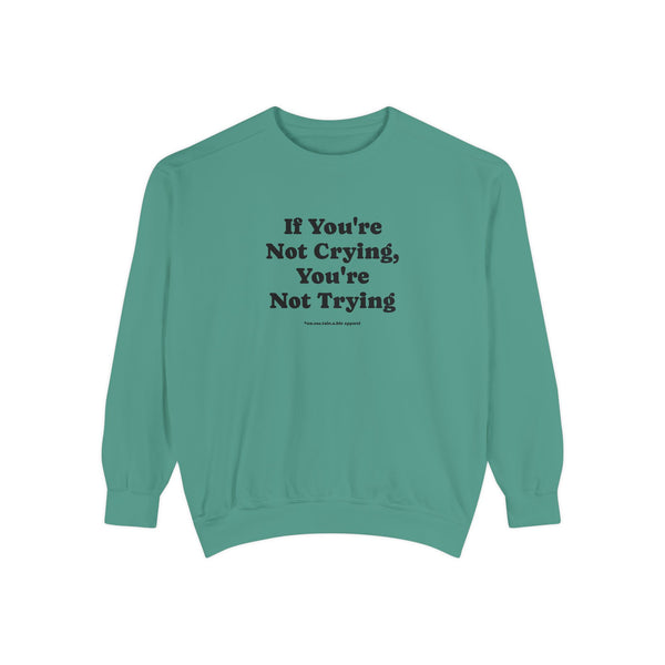 Unisex Garment-Dyed Sweatshirt - If You're Not Crying