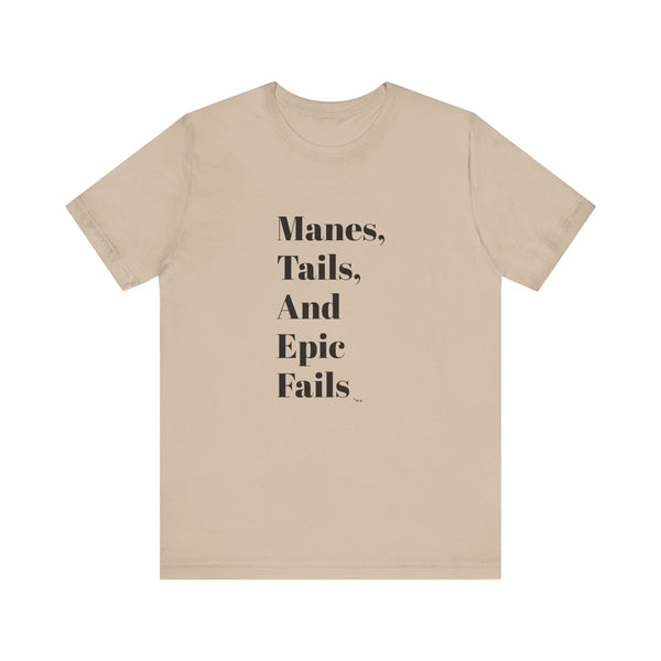 Unisex Jersey Short Sleeve Tee - Manes, Tails