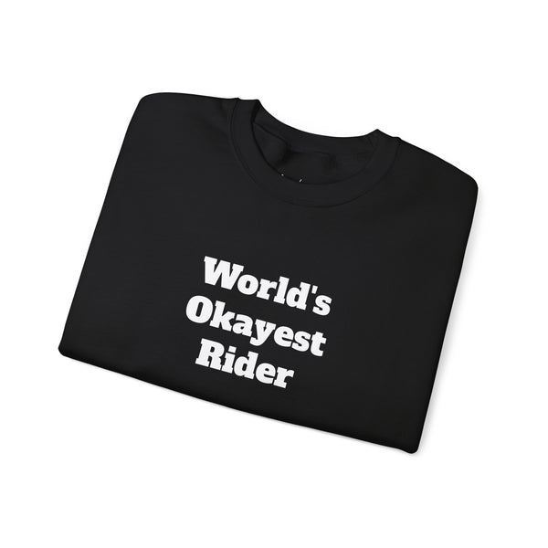 Unisex Heavy Blend™ Crewneck Sweatshirt - World's Okayest Rider