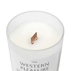 Frosted Glass Candle, 11oz - Western Pleasure