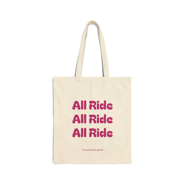 Cotton Canvas Tote Bag - All Ride