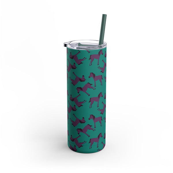 Maars Maker Skinny Matte Tumbler, 20oz - Purple Ponies