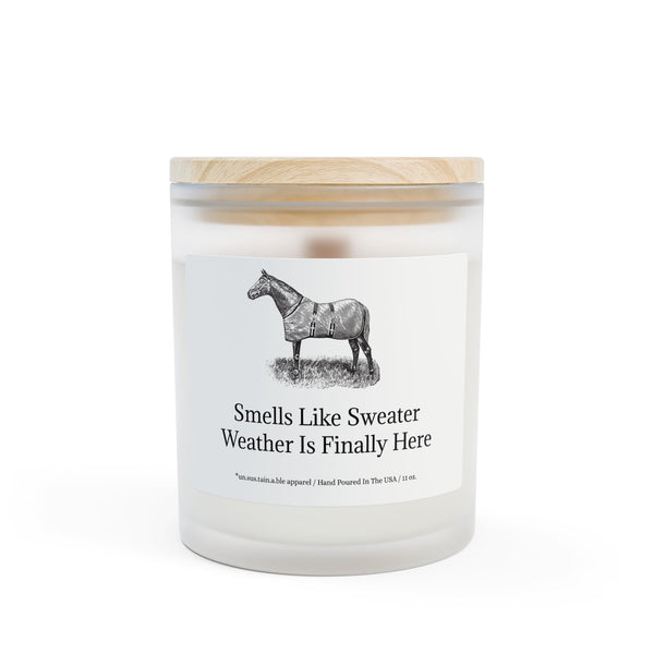 Frosted Glass Candle, 11oz - Sweater Weather