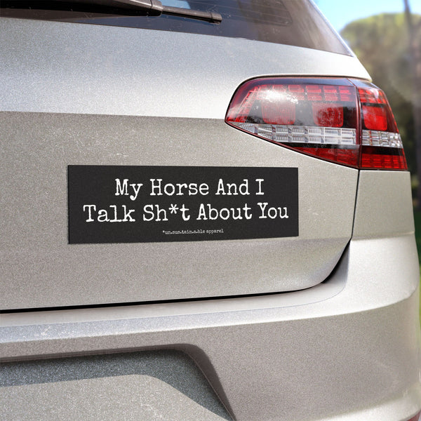 Car Magnets - My Horse And I Talk - Black