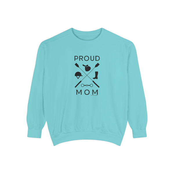 Unisex Garment-Dyed Sweatshirt - Proud Mom - Crops