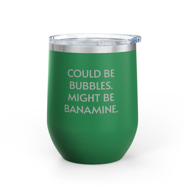 Wine Tumbler, 12oz - Bubbles/Banamine