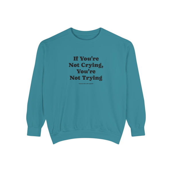 Unisex Garment-Dyed Sweatshirt - If You're Not Crying