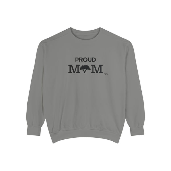 Premium Unisex Garment-Dyed Sweatshirt - Proud Mom - Helmet