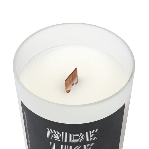 Frosted Glass Candle, 11oz - Ride Like A Girl