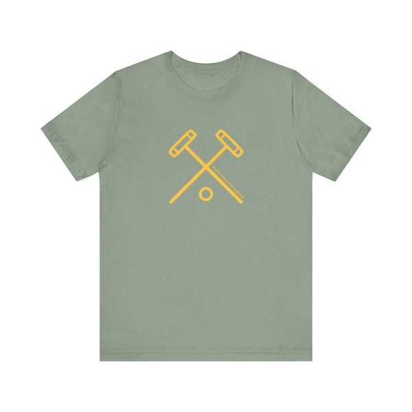 Unisex Jersey Short Sleeve Tee - Gold Polo Sticks