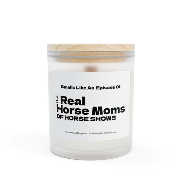 Frosted Glass Candle, 11oz - Real Horse Moms