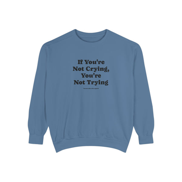 Unisex Garment-Dyed Sweatshirt - If You're Not Crying