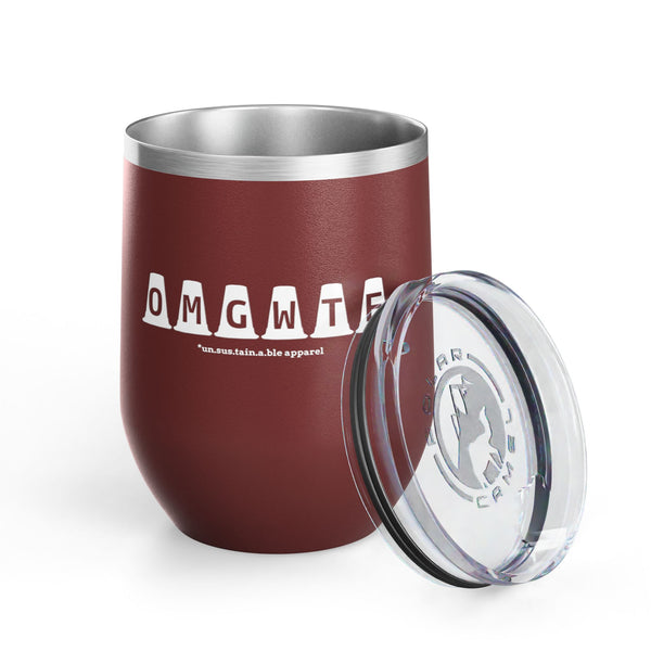 Wine Tumbler, 12oz - OMGWTF - Color Options