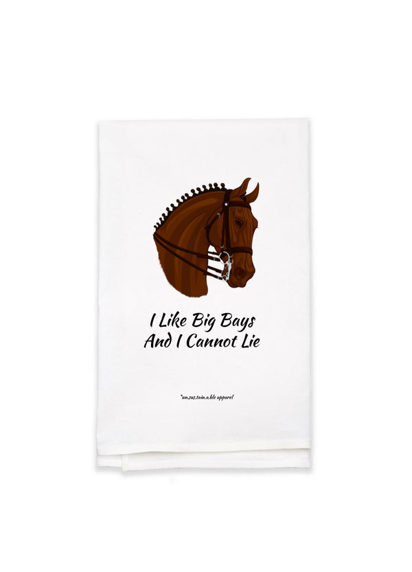 White Flour Sack Tea Towel - I Like Big Bays