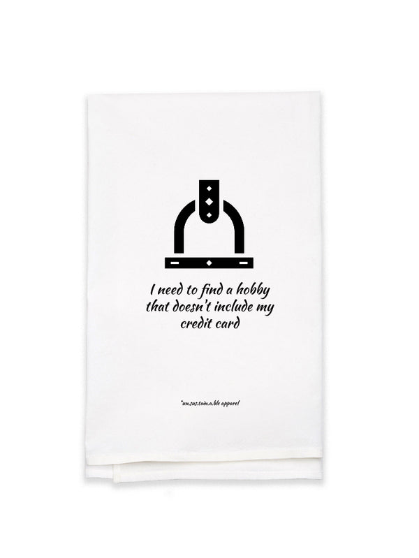 White Flour Sack Tea Towel - Hobby