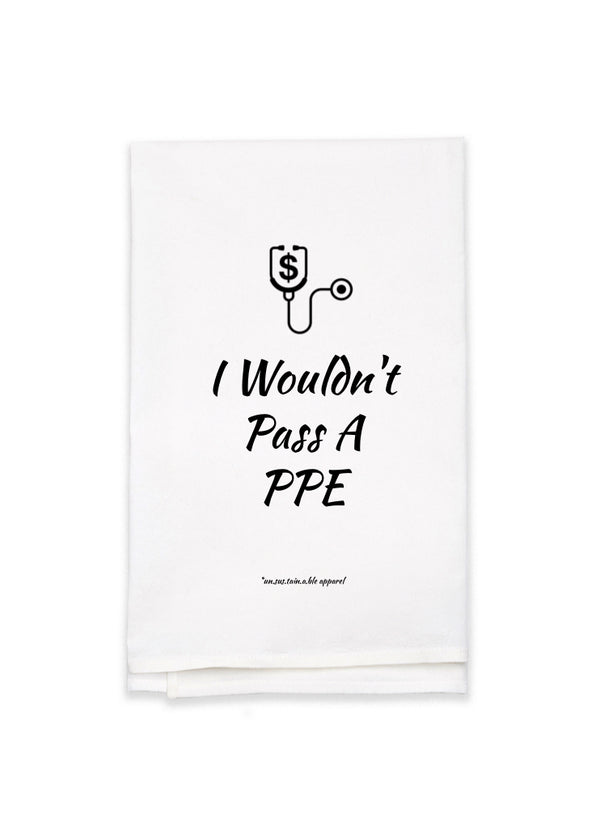 White Flour Sack Tea Towel - PPE