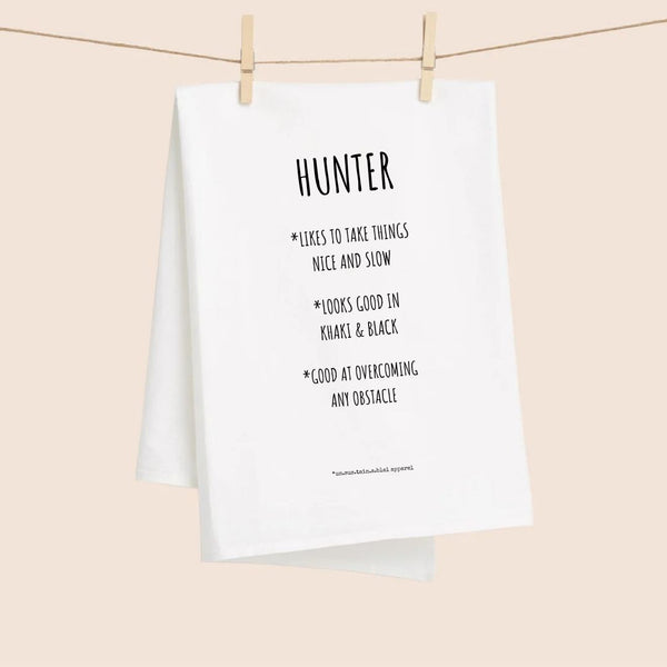 White Flour Sack Tea Towel - Hunter