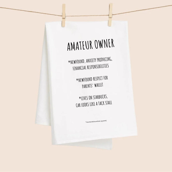White Flour Sack Tea Towel - Amateur Owner