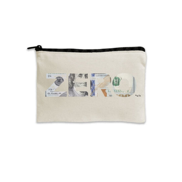 Travel Canvas Zipper Pouch - 5" x 7" - ZERO