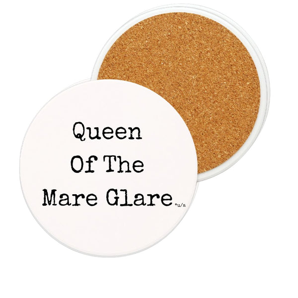 White Ceramic Coaster - Queen Of The Mare Glare