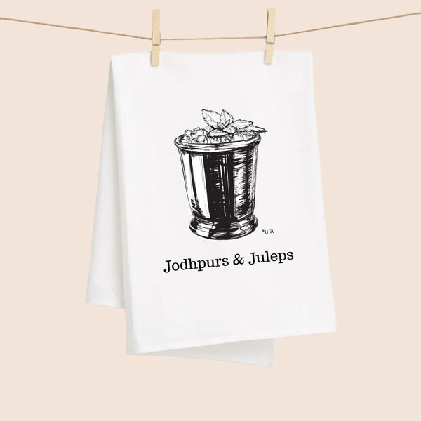 White Flour Sack Tea Towel - Jodhpurs & Juleps